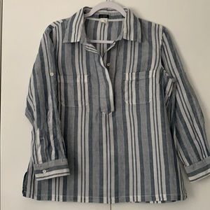 J Crew cotton linen top sz M